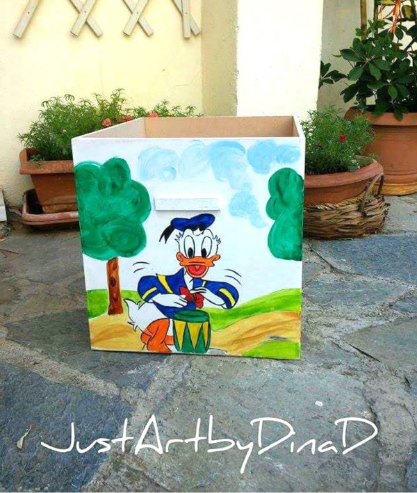 Ξύλινο κουτί βάφτισης , Donald Duck