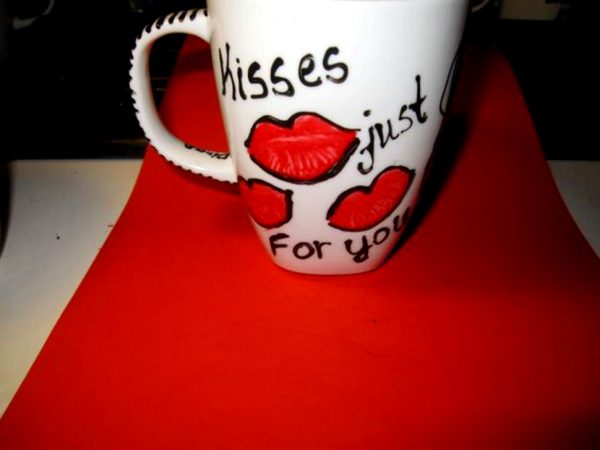 Κούπα ζωγραφισμένη,kiss for you