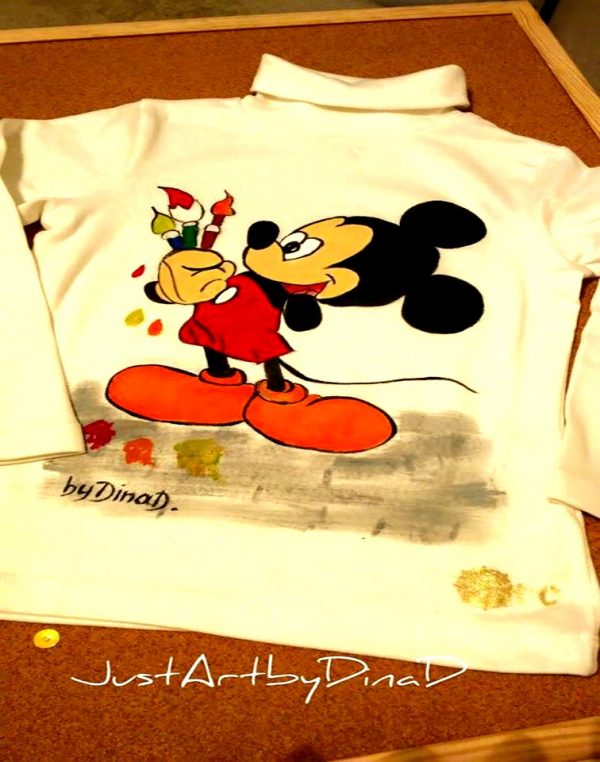 Μπλούζα παιδική ζωγραφισμένη,Michey Mouse