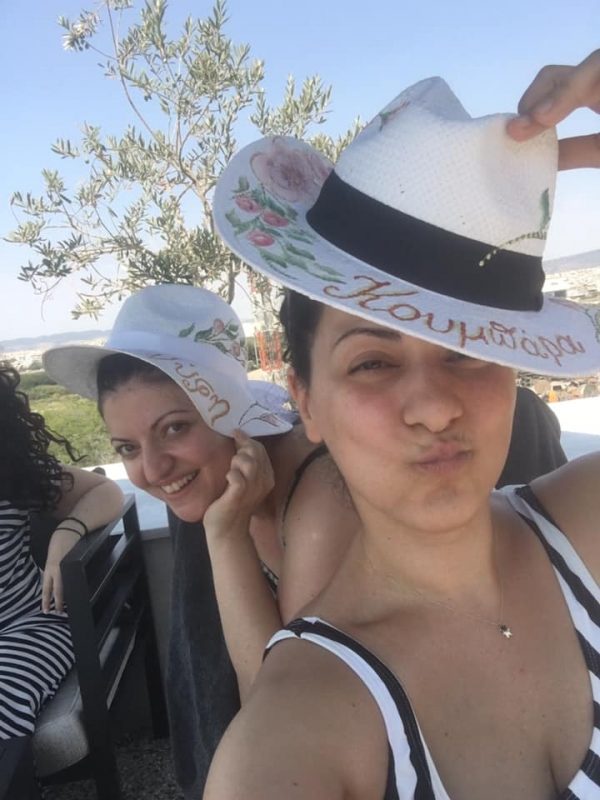 Ψάθινο καπέλο Panama  ζωγραφισμένο ,Bride λουλουδια (bachelor) - Image 4