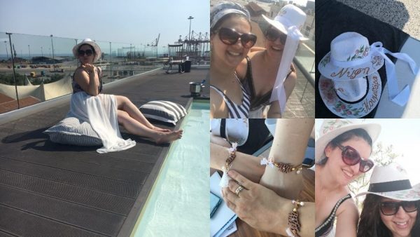 Ψάθινο καπέλο Panama  ζωγραφισμένο ,Bride λουλουδια (bachelor) - Image 3