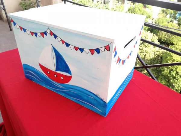 Σετ βαφτιστικό πακέτο ζωγραφισμένο Καραβάκι - Image 2